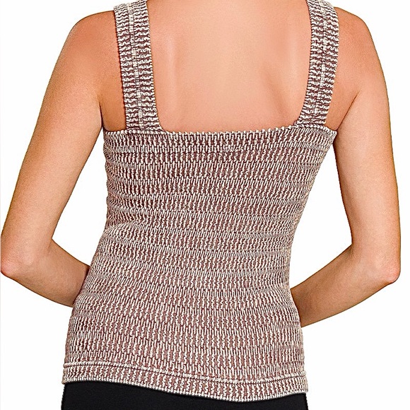 😉 👀 Zenana Seamless Winkle Stone Washed Tank Top - Winter 🌹 Rose - Picture 3 of 8